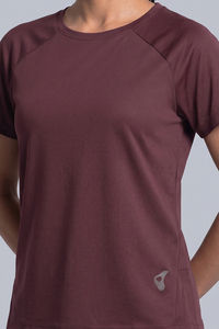 Zelocity Quick Dry Raglan Gym & Training Relaxed Tshirt - Huckleberry — thumbnail 5